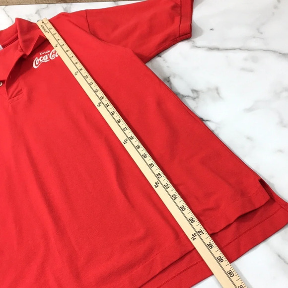 Vintage Official Hanes Red Coca Cola‎ Polo Shirt - Picture 8 of 11